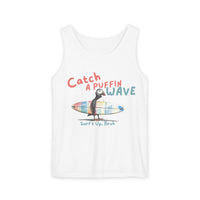 catch a puffin wave surfer tank top, puffin surfing tank top sparkle paperie house
