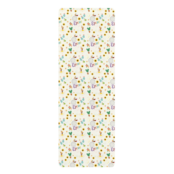 Enchanted Garden Festival Pattern Rubber Yoga Mat