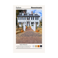 Salem Massachusetts Ropes Mansion Autumn Photograph Wall Art 8x12, sparkle paperie house