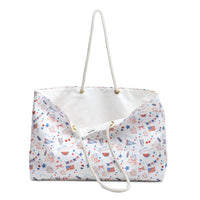 patriotic pattern beach bag, summer tote bag