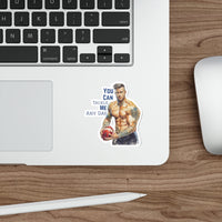 Football romance sticker with foot player player quote you can tackle me any day, sparkle Paperie house romance stickers