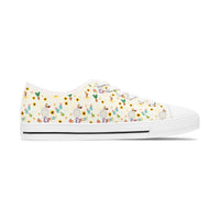 theme park flower and garden festival pattern women's low top sneakers sparkle paperie house