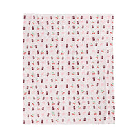 cherry fizz coquette blanket, 50"x60" pepper soda cherry coquette pattern blanket sparkle paperie house 