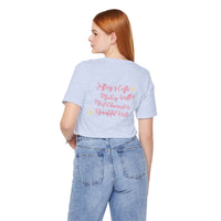 Theme Park T-Shirt with quote on the back coffee, waffles, characters, and walks with stars