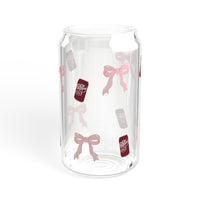 cherry fizz coquette glass tumbler, pepper soda coquette tumbler sparkle paperie house