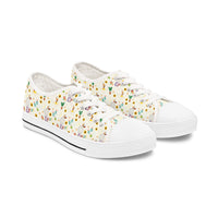 theme park flower and garden festival pattern women's low top sneakers sparkle paperie house