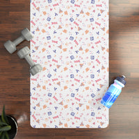 theme park fantasy land pattern yoga mat, fantasy magic pattern pilates mat sparkle paperie house