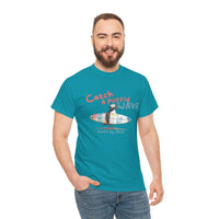 catch a puffin wave surfer t-shirt, puffin surfing t-shirt sparkle paperie house
