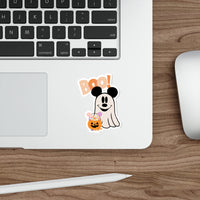 Boo too you halloween mouse ghost vinyl die cut sticker, sparkle paperie house