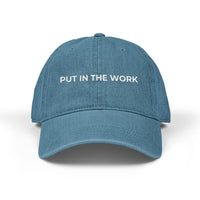 motivational baseball cap put in the work embroidered, sparkle paperie house