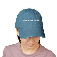 motivational baseball cap put in the work embroidered, sparkle paperie house