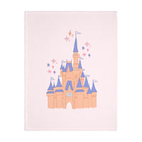 theme park fantasy land pattern blanket, fantasy magic 40x80 velveteen blanket double-sided printed sparkle paperie house