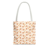 Groovy pumpkin pattern tote bag, autumn pattern tote bag sparkle paperie house