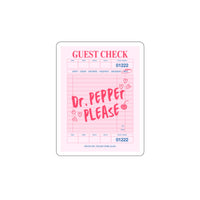 Cherry fizz soda guest check pepper soda please die cut sticker sparkle paperie house