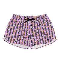 Boo Too You Halloween Pattern Women Casual Shorts, sparkle paperie house