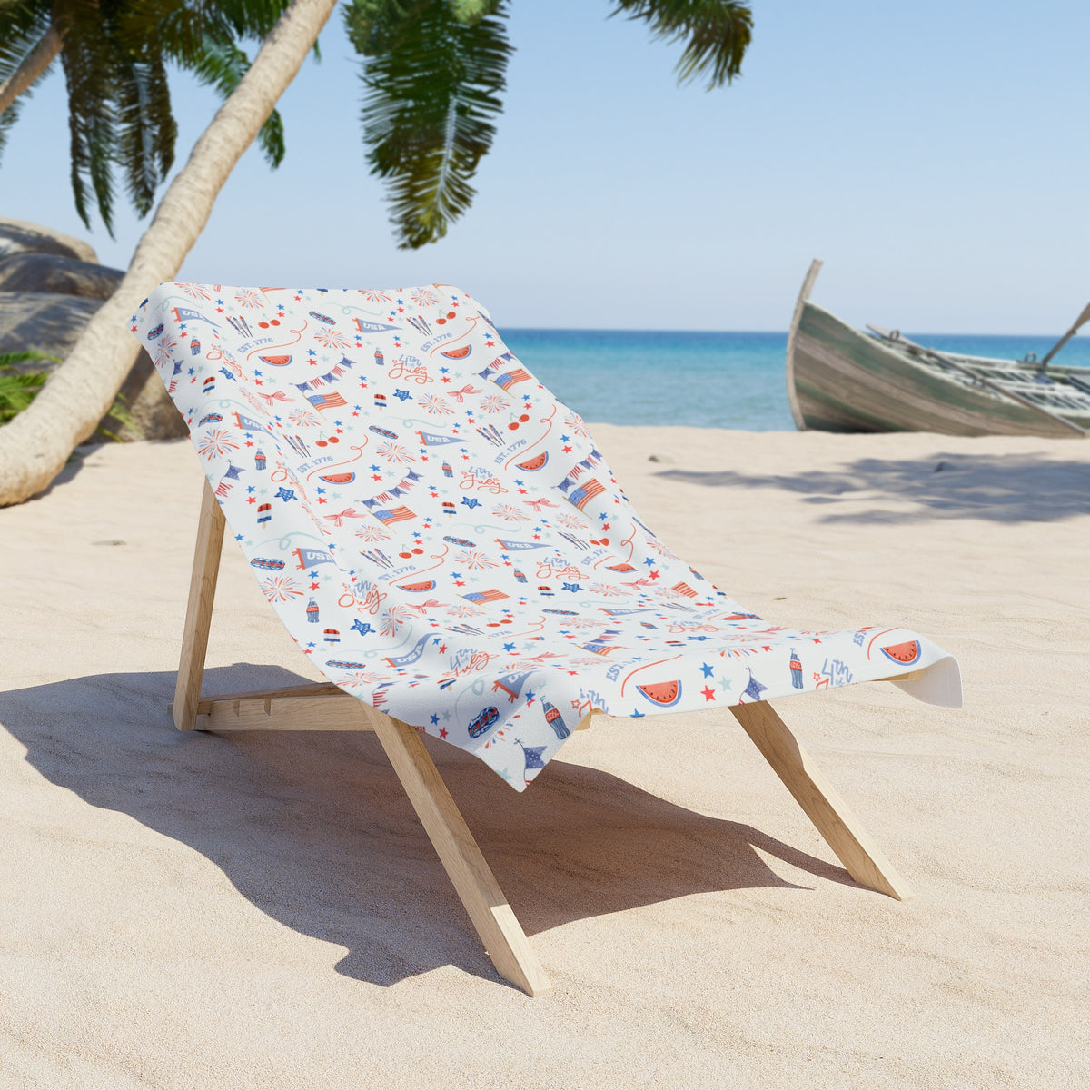 Patriotic Pattern Beach Towel