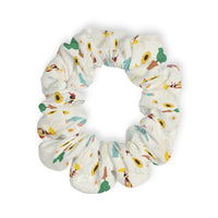 theme park enchanted garden festival pattern scrunchie, theme park flower and garden festival scrunchie sparkle paperie house