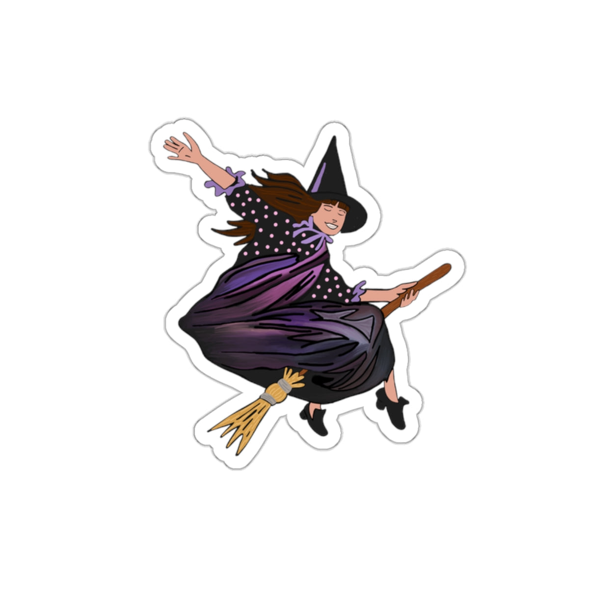 Marine witch halloween town vinyl die cut sticker, sparkle paperie house