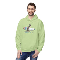 catch a puffin wave surfer hoodie, puffin surfing surf's up bruh hoodie, sparkle paperie house