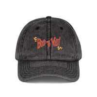 Boo too you Halloween embroidery baseball hat with candy corn details, sparkle paperie house