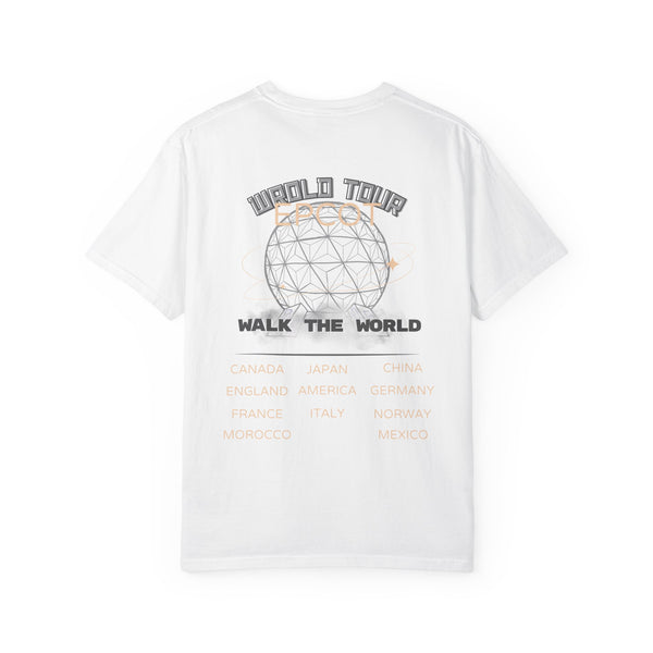 Theme Park Drink Around The World Unisex Garment-Dyed T-shirt