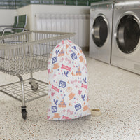 theme park fantasy land pattern laundry bag, fantasy magic laundry bag 18x26 sparkle paperie house