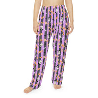 Boo too you halloween pattern women pajama pants, sparkle paperie house