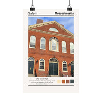 Salem Autumn Town Hall Photograph Wall art 8x12, sparkle paperie house