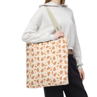 Groovy pumpkin pattern tote bag, autumn pattern tote bag sparkle paperie house