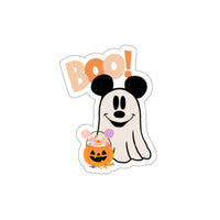 Boo too you halloween mouse ghost vinyl die cut sticker, sparkle paperie house