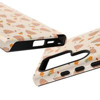 groovy pumpkin pattern phone case, autumn phone case for iPhone and Samsung, sparkle paperie house