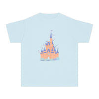theme park fantasy land cindy castle t-shirt, fantasy magic pastel castle youth  t-shirt sparkle paperie house