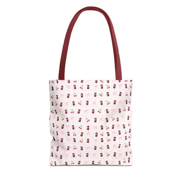 Cherry Fizz Coquette Tote Bag