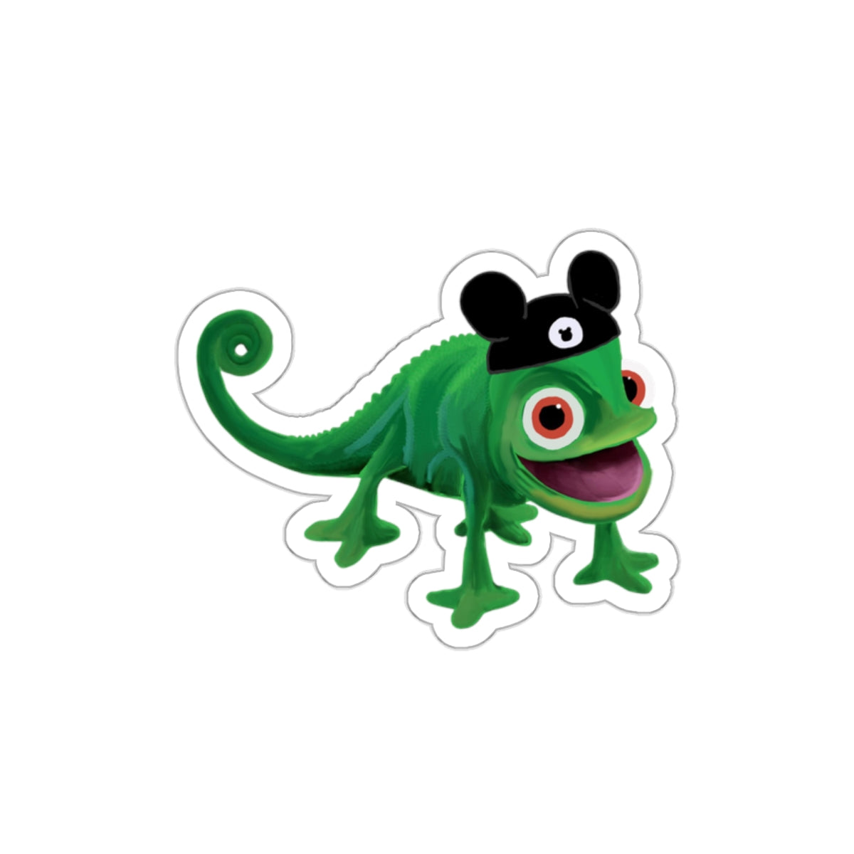 Pascal wearing mouse ears for Disney fans