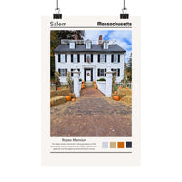 Salem Massachusetts Ropes Mansion Autumn Photograph Wall Art 8x12, sparkle paperie house