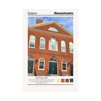 Salem Autumn Town Hall Photograph Wall art 8x12, sparkle paperie house