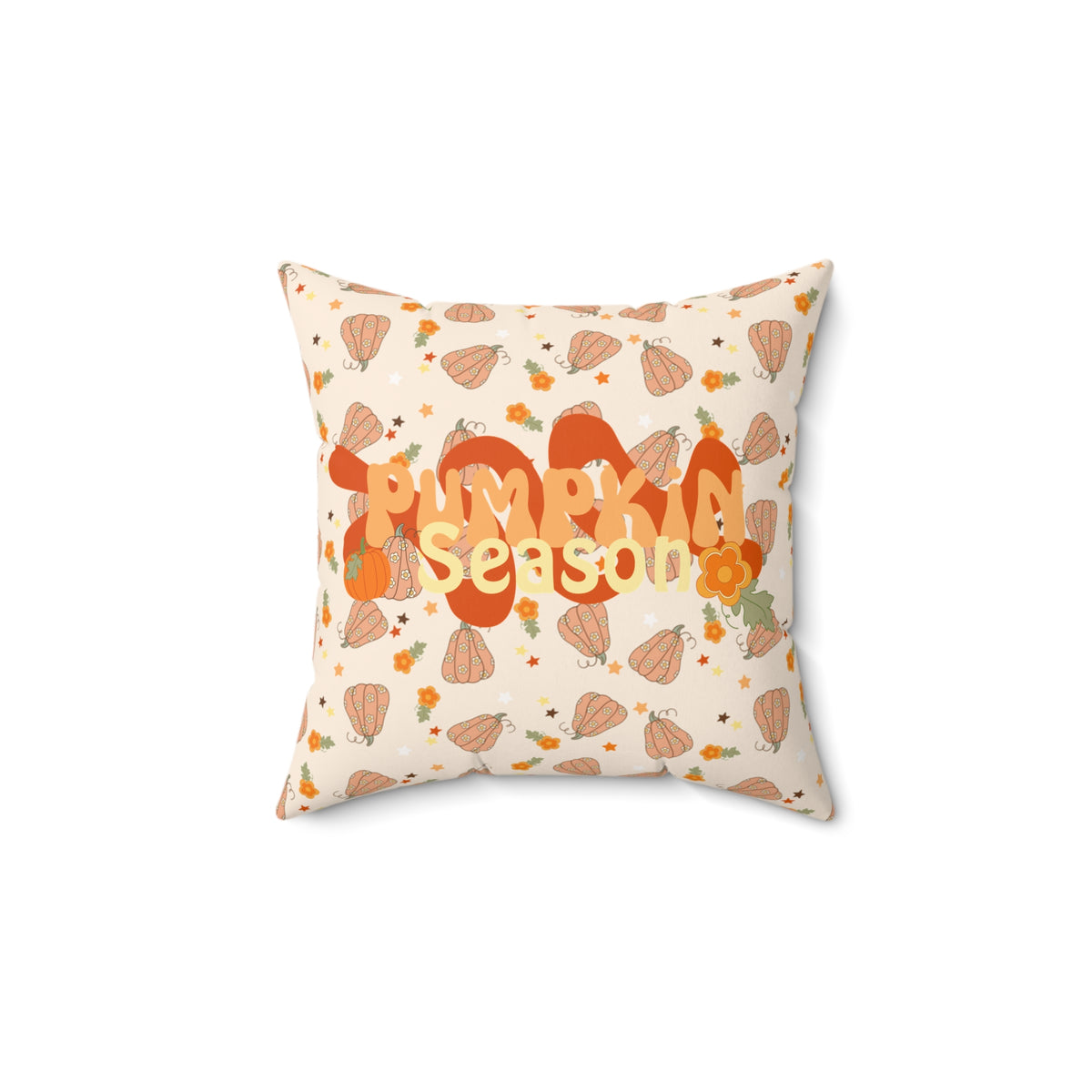 Groovy pumpkin pattern pillow, autumn pattern double sided printed pillow, sparkle paperie house