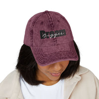 Motivational Black Dream Bigger Embroidery Vintage Cap