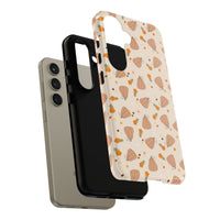 groovy pumpkin pattern phone case, autumn phone case for iPhone and Samsung, sparkle paperie house