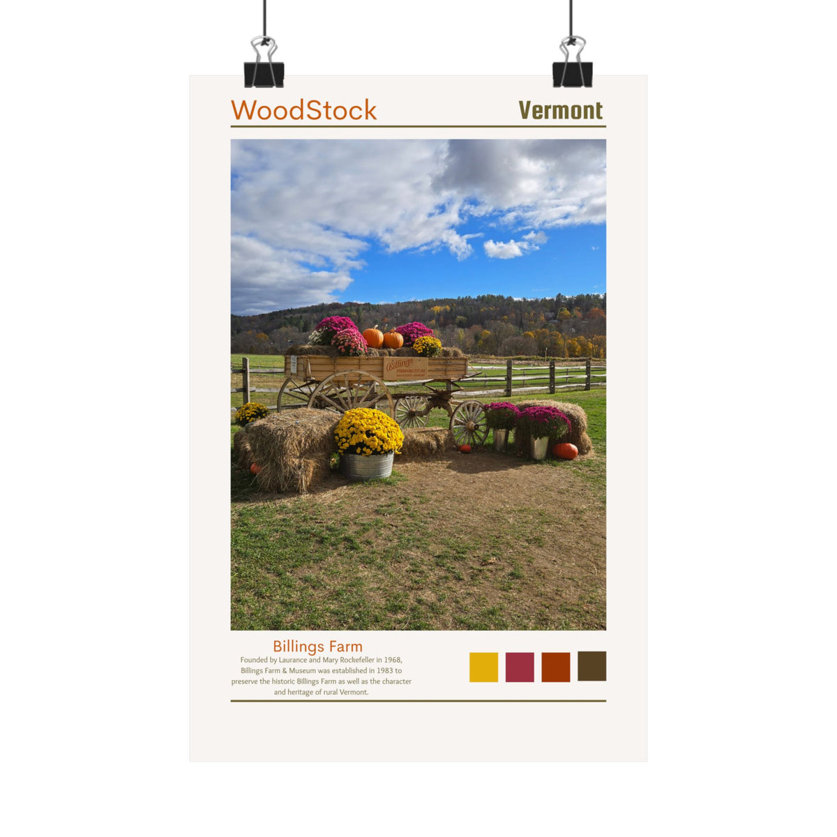 Woodstock Vermont Autumn Photograph Wall Art 8x12, sparkle paperie house