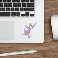 Theme Park Figment Painting Die-Cut Stickers
