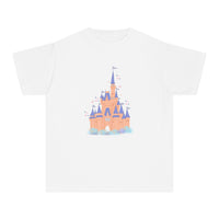 theme park fantasy land cindy castle t-shirt, fantasy magic pastel castle youth  t-shirt sparkle paperie house