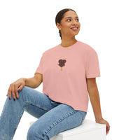 theme park mouse shaped ice cream bar women boxy shirt, sparkle paperie house