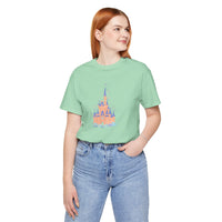theme park fantasy land cindy castle t-shirt, fantasy magic pastel castle t-shirt sparkle paperie house