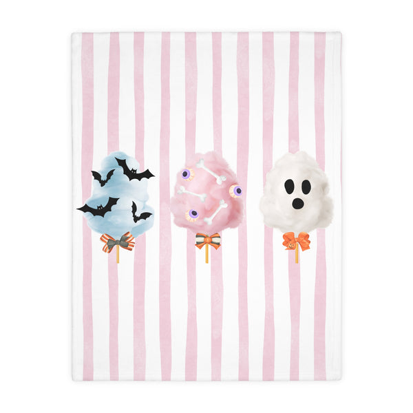 Halloween Cotton Candy Velveteen Microfiber Blanket (Two-sided print)