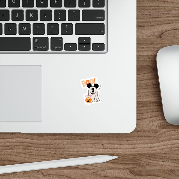 Boo Mouse Shaped Ghost Halloween Die-Cut Stickers