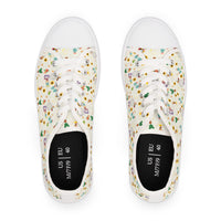 theme park flower and garden festival pattern women's low top sneakers sparkle paperie house