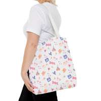 theme park fantasy land pattern tote bag, fantasy magic pattern 16x16 tote bag sparkle paperie house