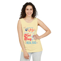 4th of july tank top features you look like the 4th of july graphic with hot dog, sparkle paperie house