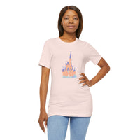 theme park fantasy land cindy castle t-shirt, fantasy magic pastel castle t-shirt sparkle paperie house